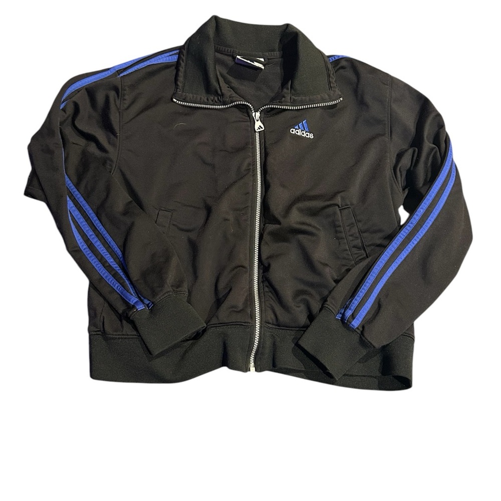 Adidas Black and Blue Track Jacket